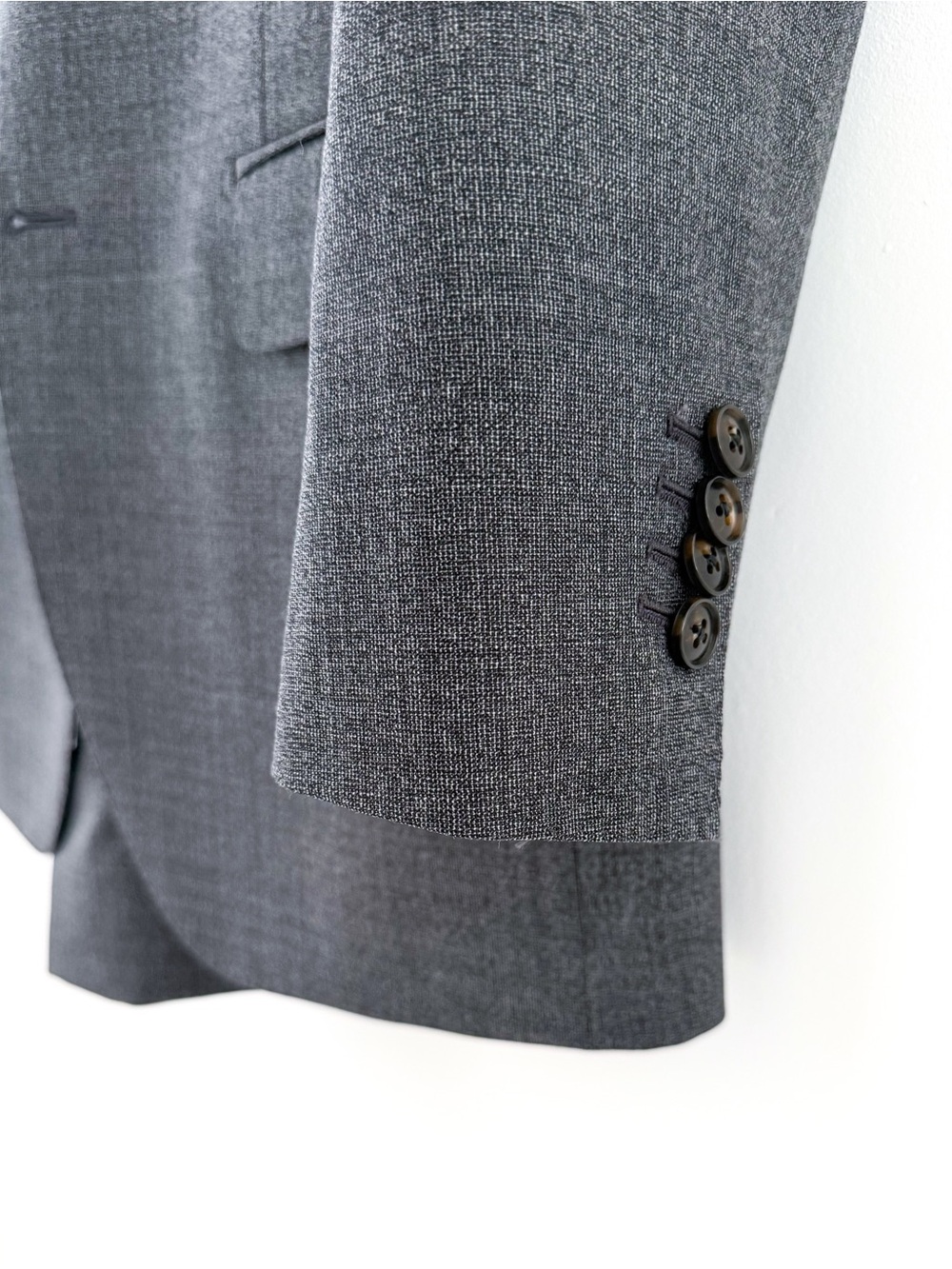 Suitsupply Lazio Slim Fit Italian Pure Wool Suit Gray Men's 40R Jacket Pants - Picture 9 of 16